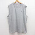 XL★古着 チャンピオン champion ノースリーブ Tシャツ メンズ ワンポイントロゴ 大きいサイズ クルーネック グレー 霜降り 25jul17 中古