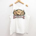 L★古着 オニータ ONEITA ビンテージ タンクトップ メンズ 90年代 90s HANGLOOSE コットン クルーネック USA製 白 ホワイト 25jul17 中古