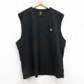 XL★古着 ラルフローレン Ralph Lauren ノースリーブ ブランド Tシャツ メンズ ワンポイントロゴ 胸ポケット付き 大きいサイズ コットン クルーネック 黒 ブラック 25jul18 中古