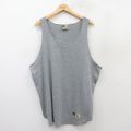 XL★古着 ラッセル ビンテージ タンクトップ メンズ 00年代 00s 無地 大きいサイズ ロング丈 クルーネック グレー 霜降り 25jul18 中古