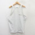 XL★古着 チャンピオン champion ビンテージ タンクトップ メンズ 00年代 00s ワンポイントロゴ クルーネック 薄グレー 霜降り 25jul18 中古