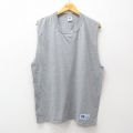 XL★古着 ラッセル ノースリーブ ビンテージ Tシャツ メンズ 90年代 90s 無地 クルーネック グレー 霜降り 【spe】 25jul25 中古