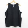 XL★古着 チャンピオン champion タンクトップ メンズ ワンポイントロゴ 大きいサイズ クルーネック 黒 ブラック 25jul25 中古