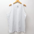 XL★古着 ラッセル ビンテージ タンクトップ メンズ 80年代 80s 無地 大きいサイズ クルーネック USA製 薄グレー 霜降り 【spe】 25jul26 中古