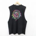 XL★古着 ノースリーブ ロック バンド Tシャツ メンズ グレイトフルデッド コットン クルーネック 黒 ブラック 【spe】 25jul26 中古