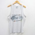 XL★古着 ビンテージ タンクトップ メンズ 00年代 00s デラウェアファイティングブルーヘンズ コットン クルーネック 薄グレー 霜降り 25jul29 中古