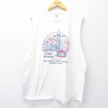 XL★古着 ノースリーブ ビンテージ Tシャツ メンズ 90年代 90s カムデン 大きいサイズ コットン クルーネック USA製 白 ホワイト 25jul30 中古
