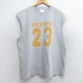 XL★古着 ノースリーブ ビンテージ Tシャツ メンズ 90年代 90s ミシガン 23 大きいサイズ クルーネック USA製 グレー 霜降り 25aug01 中古