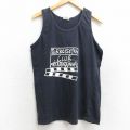 M★古着 ビンテージ タンクトップ メンズ 80年代 80s カチンコ コットン クルーネック 黒 ブラック 25aug08 中古