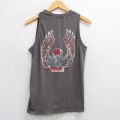M★古着 ハーレーダビッドソン Harley Davidson ノースリーブ Tシャツ メンズ ビッグロゴ 濃グレー 25aug09 中古