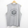 L★古着 リーボック REEBOK ノースリーブ Tシャツ メンズ ビッグロゴ バスケットボール クルーネック グレー 霜降り 25aug09 中古