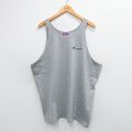 XL★古着 チャンピオン champion ビンテージ タンクトップ メンズ 00年代 00s ワンポイントロゴ 大きいサイズ コットン クルーネック グレー 霜降り 25aug12 中古