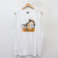 XL★古着 ニューエラ ノースリーブ Tシャツ メンズ NFL ピッツバーグスティーラーズ ボルチモアレイブンズ コットン クルーネック 白 ホワイト アメフト スーパーボウル 25aug12 中古