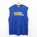 XL★古着 ジャージーズ ノースリーブ ビンテージ Tシャツ メンズ 00年代 00s THOMAS SIMONE コットン クルーネック 青 ブルー 25aug12 中古