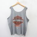 XL★古着 タンクトップ メンズ ハーレーダビッドソン Harley Davidson クルーネック グレー 霜降り 25aug12 中古