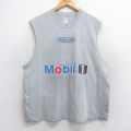 XL★古着 ノースリーブ Tシャツ メンズ NASCAR モバイル トニースチュワート 14 クルーネック グレー 霜降り 25aug13 中古