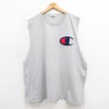 XL★古着 チャンピオン Champion タンクトップ メンズ ビッグロゴ 大きいサイズ クルーネック グレー 霜降り 25aug18 中古
