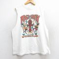 XL★古着 ノースリーブ ビンテージ Tシャツ メンズ 90年代 90s ジャマイカ コットン クルーネック 白 ホワイト 25aug18 中古