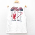 M★古着 ノースリーブ ビンテージ Tシャツ メンズ 90年代 90s MLB セントルイスカージナルス コットン クルーネック USA製 白 ホワイト メジャーリーグ ベースボール 野球 25aug20 中古