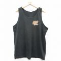 XL★古着 フルーツオブザルーム ノースリーブ ビンテージ Tシャツ メンズ 80年代 80s オールドオーチャードビーチ コットン クルーネック USA製 黒 ブラック 25aug23 中古