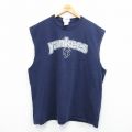 XL★古着 アディダス adidas ノースリーブ ビンテージ Tシャツ メンズ 00年代 00s MLB ニューヨークヤンキース 大きいサイズ コットン クルーネック USA製 紺 ネイビー メジャーリーグ ベースボール 野球 25aug23 中古