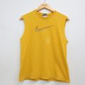 ナイキ 00s ノースリーブTシャツ ビッグロゴ イエロー S | 古着