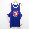 スターター 00s タンクトップ NBA フィラデルフィア76ers刺繍 ブルー XL | 古着