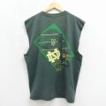 チャンピオン 00s ノースリーブTシャツ ノートルダム グリーン XL | 古着