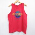 90s タンクトップ ユニバーサルスタジオハリウッド レッド L | 古着