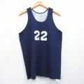 L★古着 ラッセル ビンテージ タンクトップ メンズ 80年代 80s 22 クルーネック USA製 ネイビー 26jun04