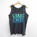 00s タンクトップ SUMMER LOVERS ブラック メンズL相当 | 古着