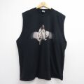 XL★古着 ノースリーブ ロック バンド Tシャツ メンズ ビリーアイリッシュ 大きいサイズ コットン クルーネック ブラック【spe】 26jun10