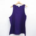 XL★古着 ジャージーズ ビンテージ タンクトップ メンズ 90年代 90s 無地 コットン クルーネック USA製 パープル 26jun12