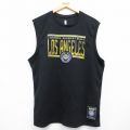 NBA ロサンゼルスレイカーズ レブロンジェームズ ノースリーブTシャツ バスケットボール ブラック メンズL相当 | 古着