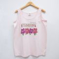 レディース 90s タンクトップ フロリダハイビスカス ピンク レディースL相当 | 古着