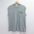 フルーツオブザルーム 90s ノースリーブTシャツ 胸ポケット グレー メンズM相当 | 古着