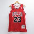 NBA シカゴブルズ M 半袖メッシュタンクトップ マイケルジョーダン レッド メンズM相当 | 古着