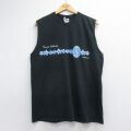 L★古着 ノースリーブ ビンテージ Tシャツ メンズ 00年代 00s メキシコ コットン クルーネック ブラック 26jun17
