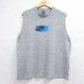 ナイキ 00s ノースリーブTシャツ ワンポイントロゴ グレー メンズL相当 | 古着