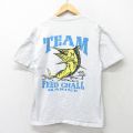 00s 半袖Tシャツ 魚 グレー XL | 古着