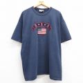 90s 半袖Tシャツ USAロゴ ネイビー XL | 古着