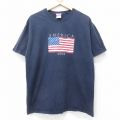 00s 半袖Tシャツ 星条旗 ネイビー L | 古着