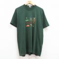 フルーツオブザルーム 90s 半袖Tシャツ ゴルフ刺繍 グリーン XL | 古着