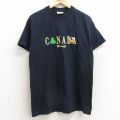 90s 半袖Tシャツ シカ刺繍 ネイビー M | 古着