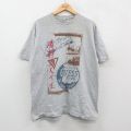 【50%OFF】XL★古着 ゲス GUESS 半袖 ビンテージ ブランド Tシャツ メンズ 90年代 90s 清静喬天下正 コットン クルーネック USA製 グレー 霜降り 【spe】 24feb28 中古