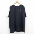 XL★古着 リーボック REEBOK 半袖 ビンテージ Tシャツ メンズ 00年代 00s ワンポイントロゴ 大きいサイズ コットン クルーネック 黒 ブラック 24mar01 中古