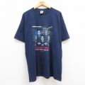 フルーツオブザルーム 00s 半袖Tシャツ アメフト ネイビー XL | 古着