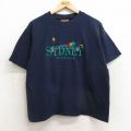 90s 半袖Tシャツ シドニー刺繍 ネイビー L | 古着