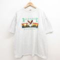 00s 半袖Tシャツ ワシ刺繍 グレー XL | 古着