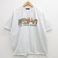 XL★古着 半袖 ビンテージ Tシャツ メンズ 00年代 00s ESPN 野球 大きいサイズ クルーネック 薄グレー 霜降り 【spe】 24mar19 中古